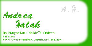 andrea halak business card